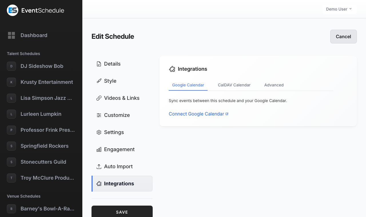 Email settings