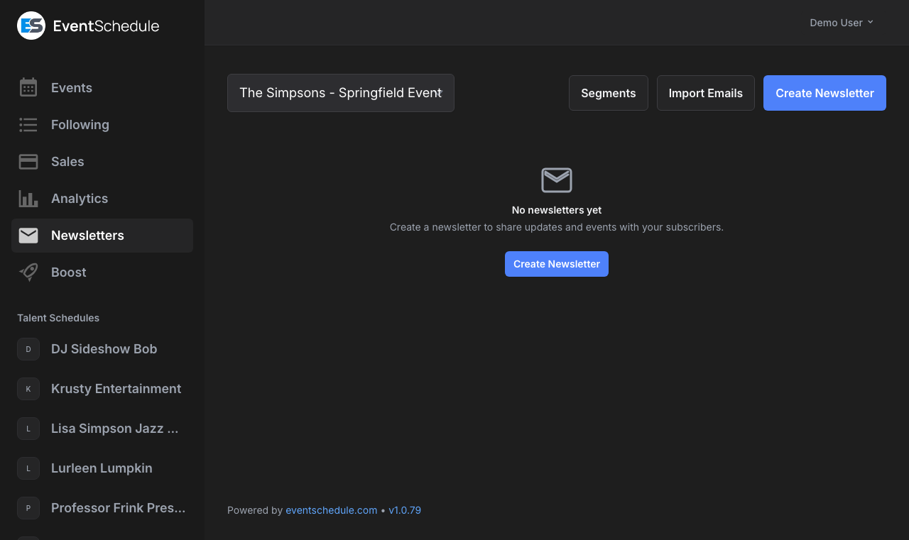 Newsletter list
